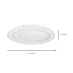 Eglo EU Palagiano 1 Plastic & Steel White LED Modern Ceiling Light, 38cm product image - Endon Lighting from First Light Direct with great prices and fast UK delivery