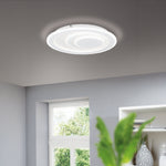 Eglo EU Palagiano 1 Plastic & Steel White LED Modern Ceiling Light, 38cm product image - Endon Lighting from First Light Direct with great prices and fast UK delivery