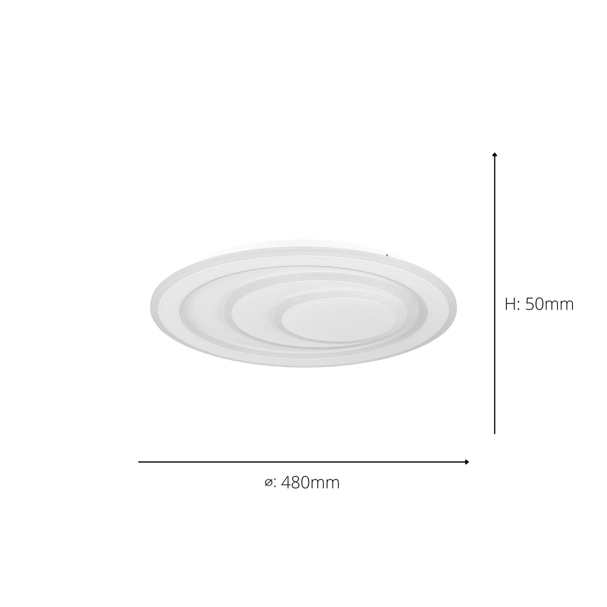 Eglo EU Palagiano 1 Plastic & Steel White LED Modern Ceiling Light
