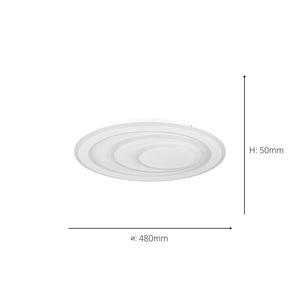 Eglo EU Palagiano 1 Plastic & Steel White LED Modern Ceiling Light