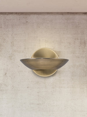 Searchlight Electric Sardina Uplight Wall Light - Antique Brass Metal 3209AB