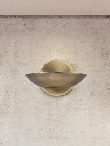 Searchlight Electric Sardina Uplight Wall Light - Antique Brass Metal 3209AB