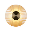 Cleo LED Wall Light, Antique Brass Metal with Amber Glass