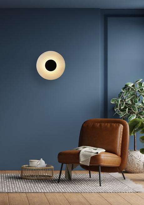 Searchlight Electric Cleo LED Wall Light, Matt Black Metal with Clear Glass 32210CL