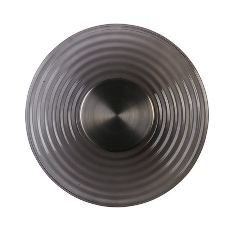 Searchlight Electric Cleo LED Wall Light, Satin Nickel Metal and Grey Glass 32210GY