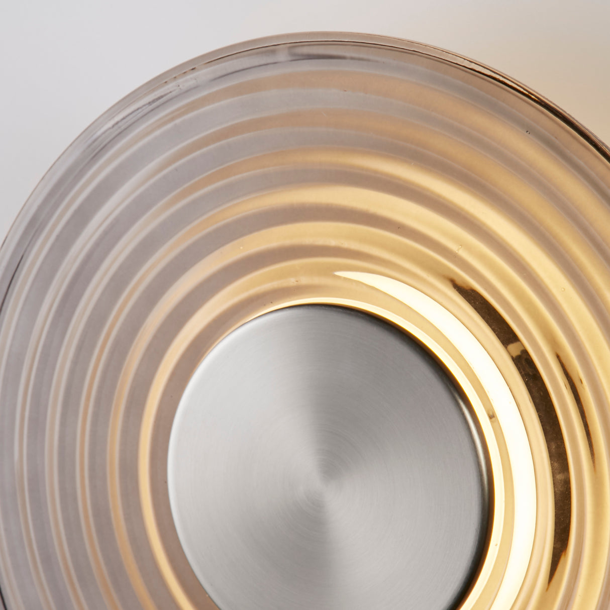 Searchlight Electric Cleo LED Wall Light, Satin Nickel Metal and Grey Glass 32210GY