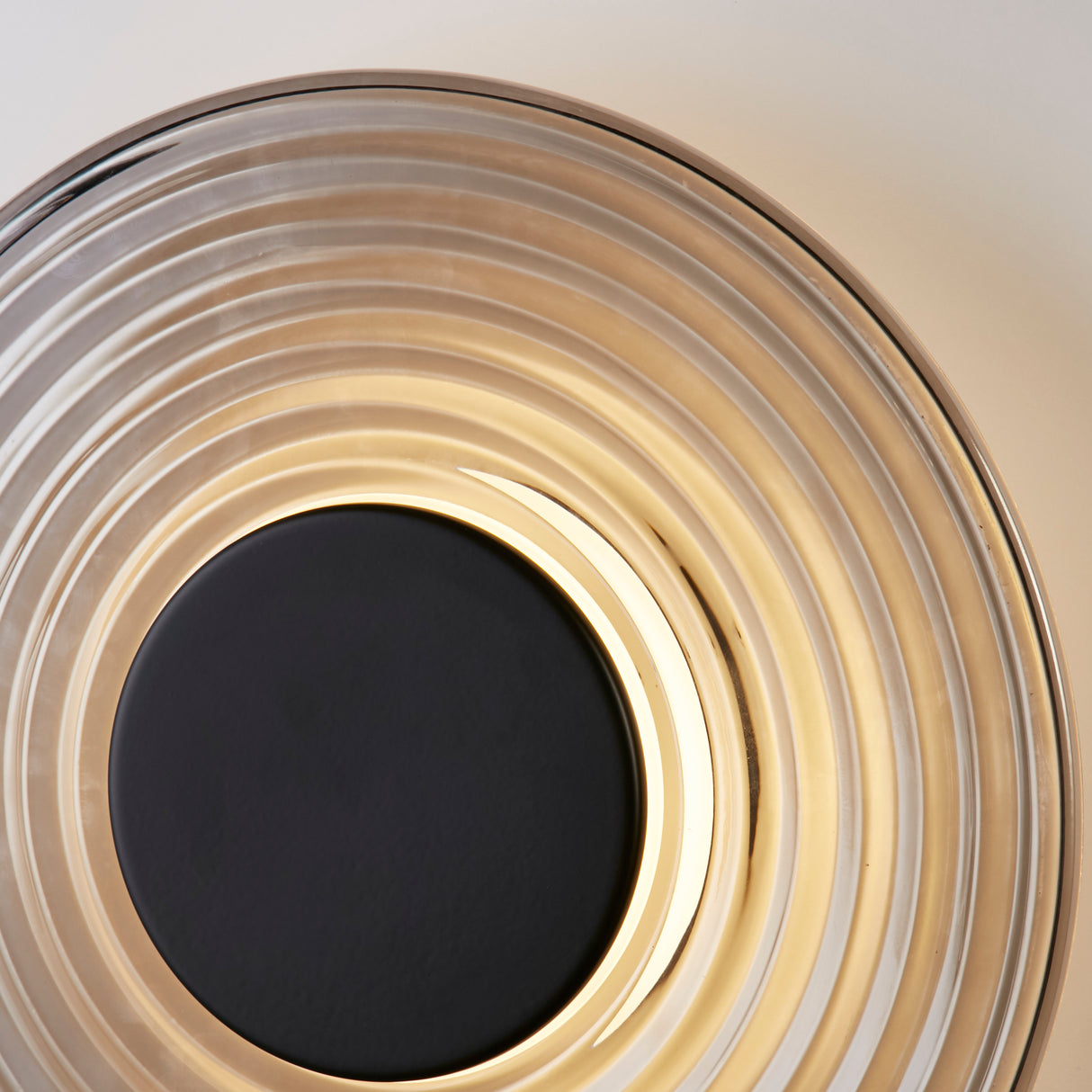Searchlight Electric Cleo LED Wall Light, Matt Black Metal and Smoked Glass 32210SM