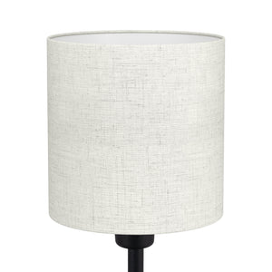 Eglo EU Montetto 1 Table Lamp Natural Fabric Shade with Black Steel Base, E14
