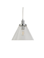 Searchlight Electric Pyramid  Pendant  - Chrome Metal & Glass 3228CC