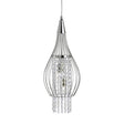 Rocket 2Lt Pendant - Chrome Metal & Crystal