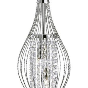 Searchlight Electric Rocket 2Lt Pendant - Chrome Metal & Crystal 3242-2CC