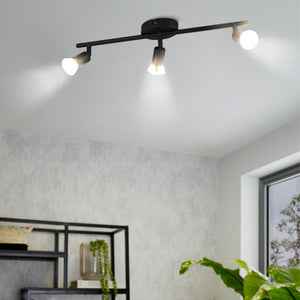 Eglo EU Buzz-LED Black Steel 3 Light Spotlight