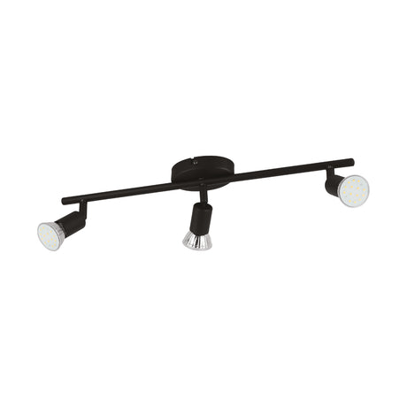 Eglo EU Buzz-LED Black Steel 3 Light Spotlight