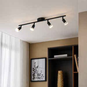 Eglo EU Buzz-LED Black Steel 4-Light Spotlight