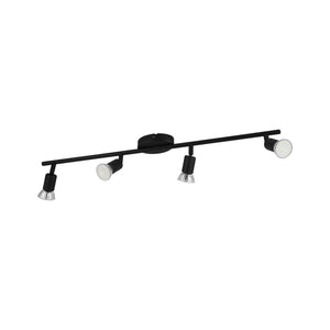 Eglo EU Buzz-LED Black Steel 4-Light Spotlight