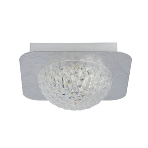 Searchlight Electric Celestia Flush - Silver Metal & Acrylic 32511-1SI