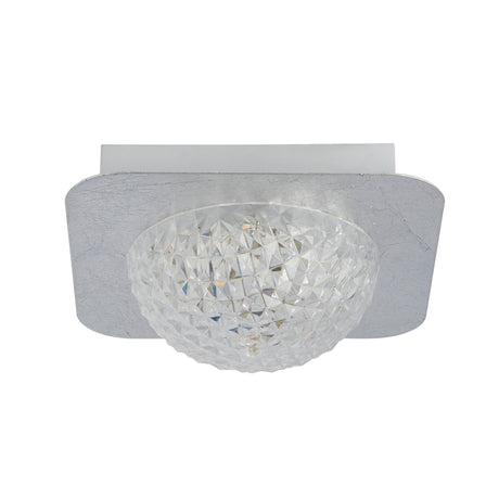 Searchlight Electric Celestia Flush - Silver Metal & Acrylic 32511-1SI