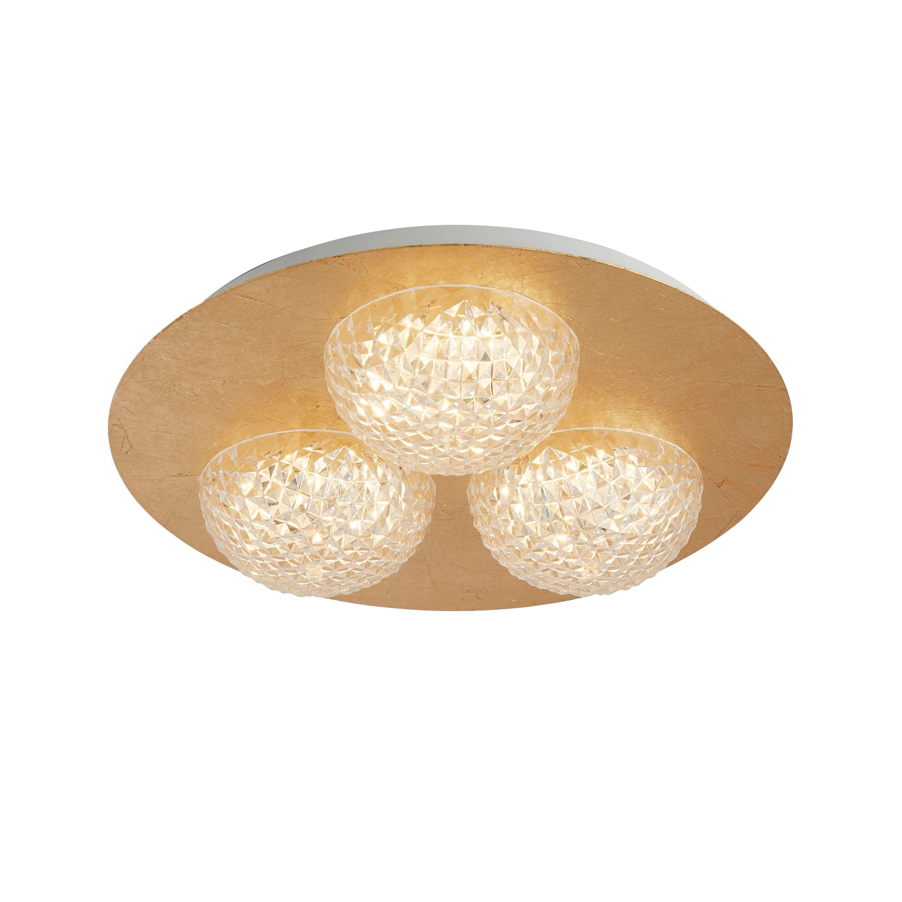 Celestia 3Lt Flush - Gold Metal & Acrylic