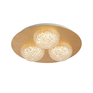 Celestia 3Lt Flush - Gold Metal & Acrylic