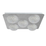 Searchlight Electric Celestia 5Lt Flush - Silver Metal & Acrylic 32511-5SI