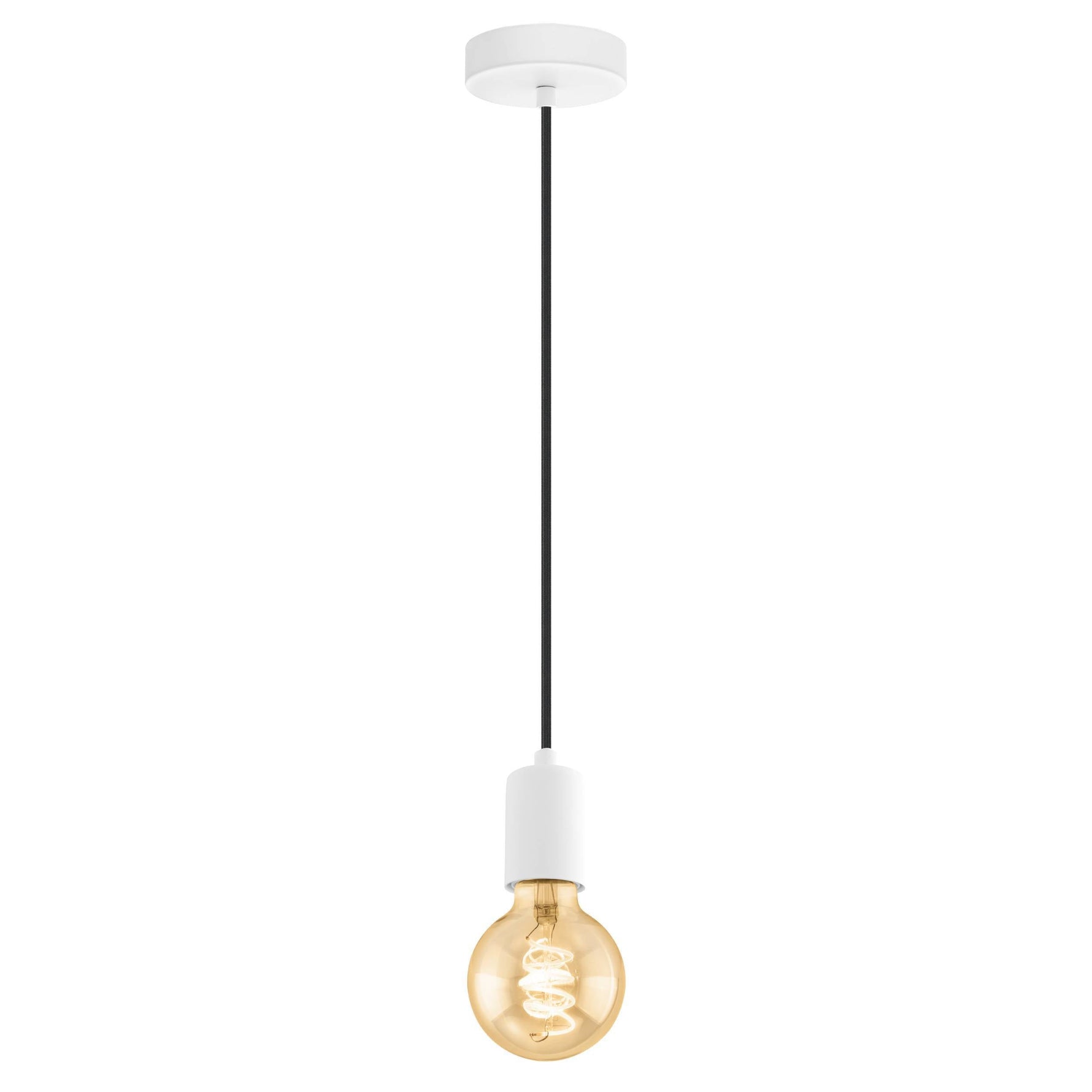 Eglo EU YORTH Pendant Light – Grey Steel, Red Textile Cable, E27, Vintage Indoor Pendant Lighting product image - Endon Lighting from First Light Direct with great prices and fast UK delivery