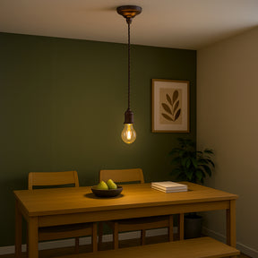 Eglo EU Yorth Single Pendant Light E27 Copper Black 