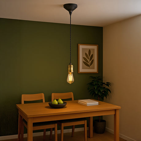 Eglo EU Yorth Single Pendant Light E27 Black Gold 