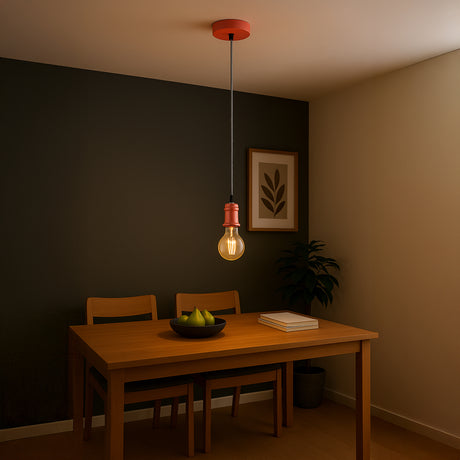 Eglo EU Yorth Single Pendant Light E27 Copper 