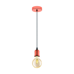 Eglo EU Yorth Single Pendant Light E27 Copper