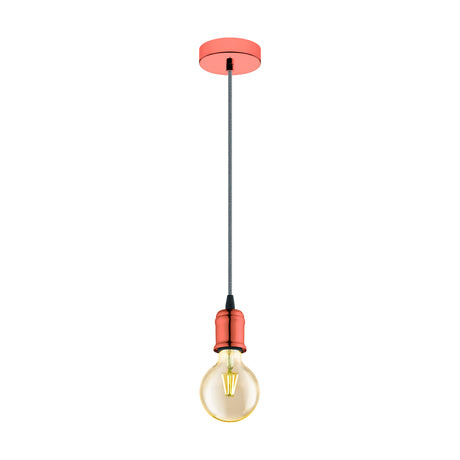 Eglo EU Yorth Single Pendant Light E27 Copper