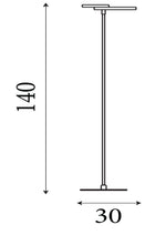 Searchlight Electric Space LED Floor Lamp, Black Metal 32803BK