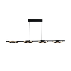 Space 4Lt LED Bar Pendant, Black Metal