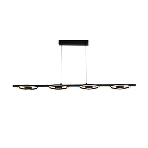 Space 4Lt LED Bar Pendant, Black Metal