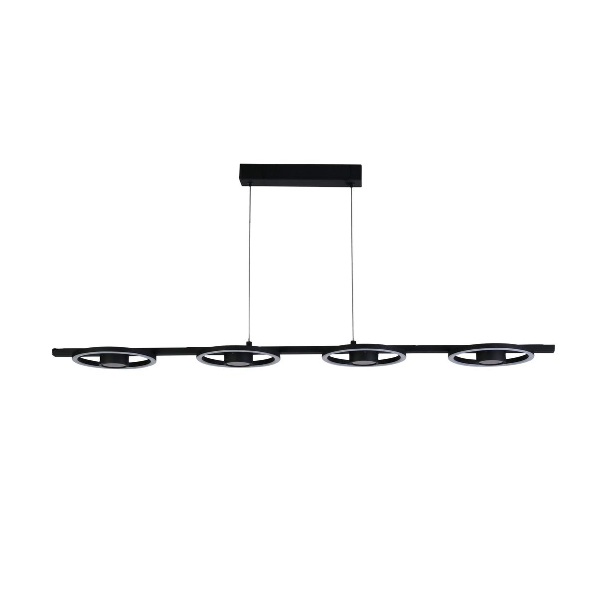 Searchlight Electric Space 4Lt LED Bar Pendant, Black Metal 32804-4BK