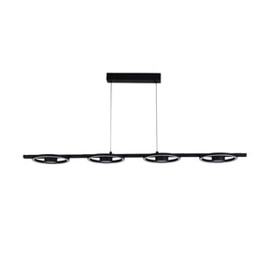 Searchlight Electric Space 4Lt LED Bar Pendant, Black Metal 32804-4BK