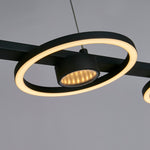 Searchlight Electric Space 4Lt LED Bar Pendant, Black Metal 32804-4BK