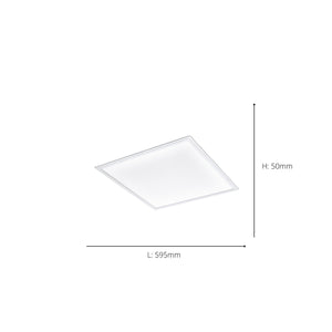 Eglo EU Salobrena 1 White Aluminium LED Ceiling Light, 59.5cm