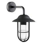 Searchlight Electric Toronto Outdoor Wall Light - Black Metal & Clear Glass 3291BK