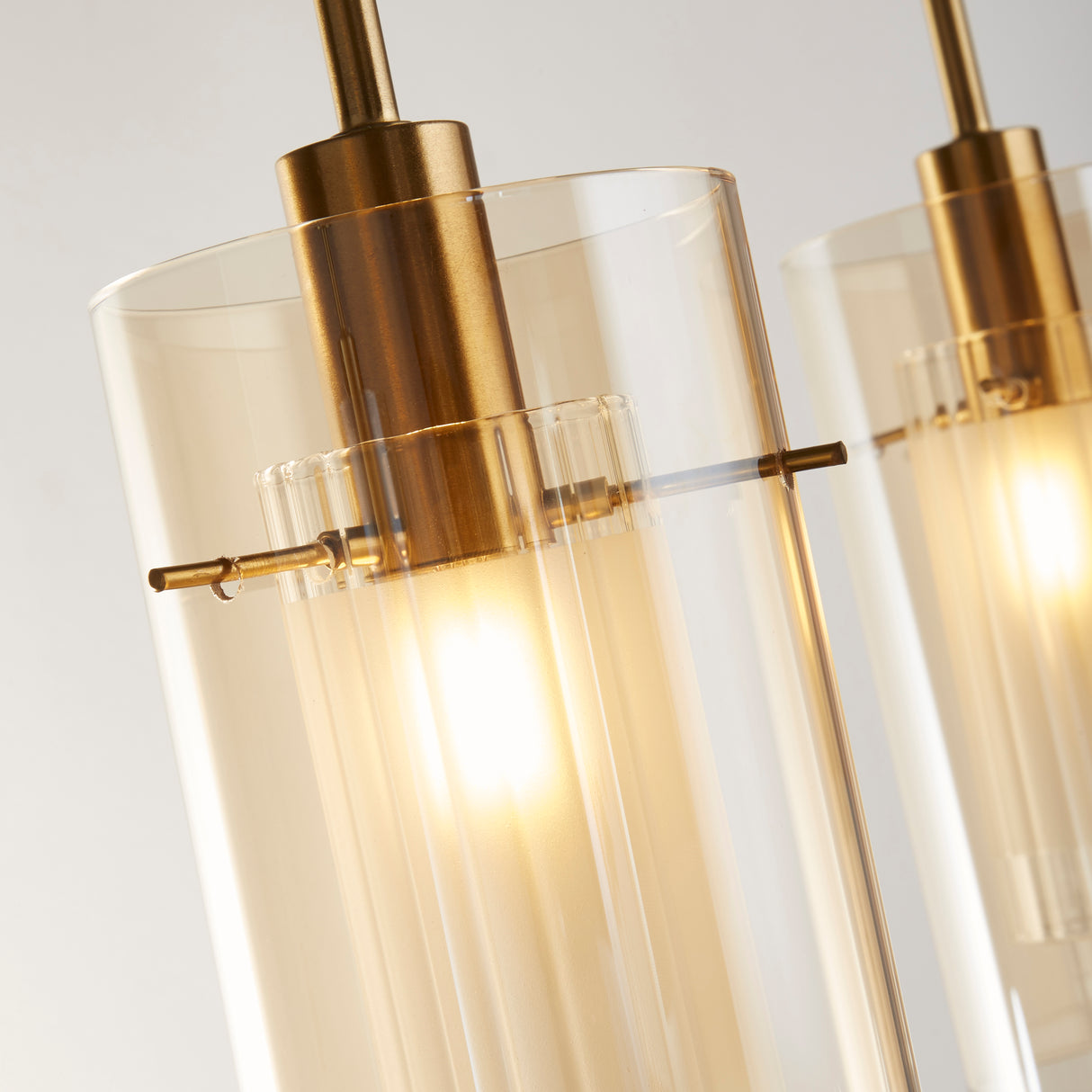 Searchlight Electric Duo III 3Lt Bar Pendant - Bronze Metal & Champagne Glass 3303-3CP