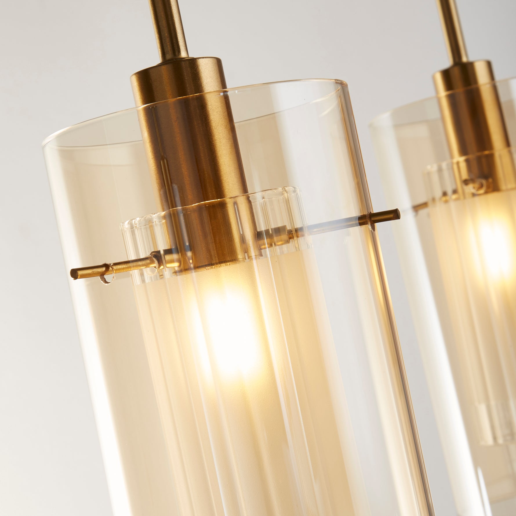 Searchlight Electric Duo III 3Lt Bar Pendant - Bronze Metal & Champagne Glass 3303-3CP