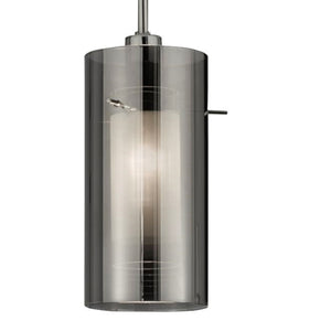 Searchlight Electric Duo II 3Lt Bar Pendant - Satin Silver & Smoked Glass 3303-3SM