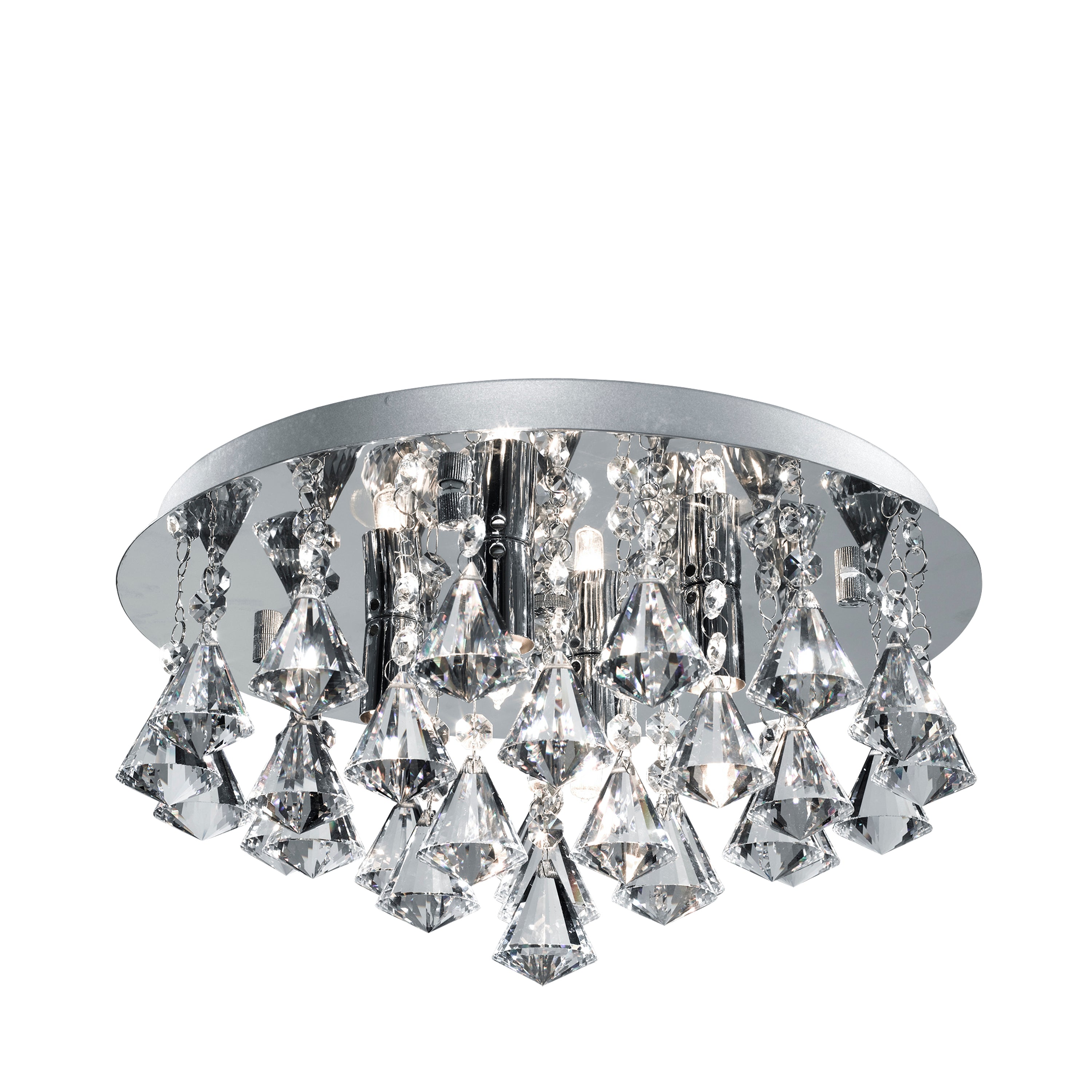 Hanna 4Lt Flush  - Chrome Metal & Clear Crystal