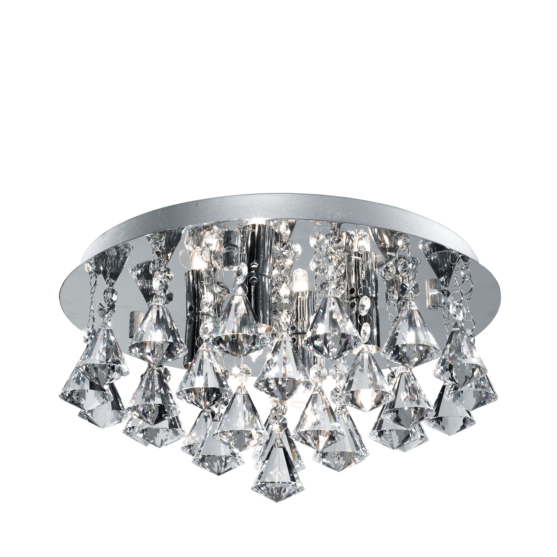 Hanna 4Lt Flush  - Chrome Metal & Clear Crystal