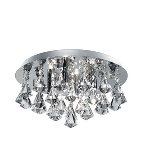 Hanna 4Lt Flush  - Chrome Metal & Clear Crystal