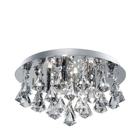 Hanna 4Lt Flush  - Chrome Metal & Clear Crystal
