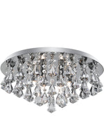 Hanna 6Lt Flush  - Chrome Metal & Clear Crystal