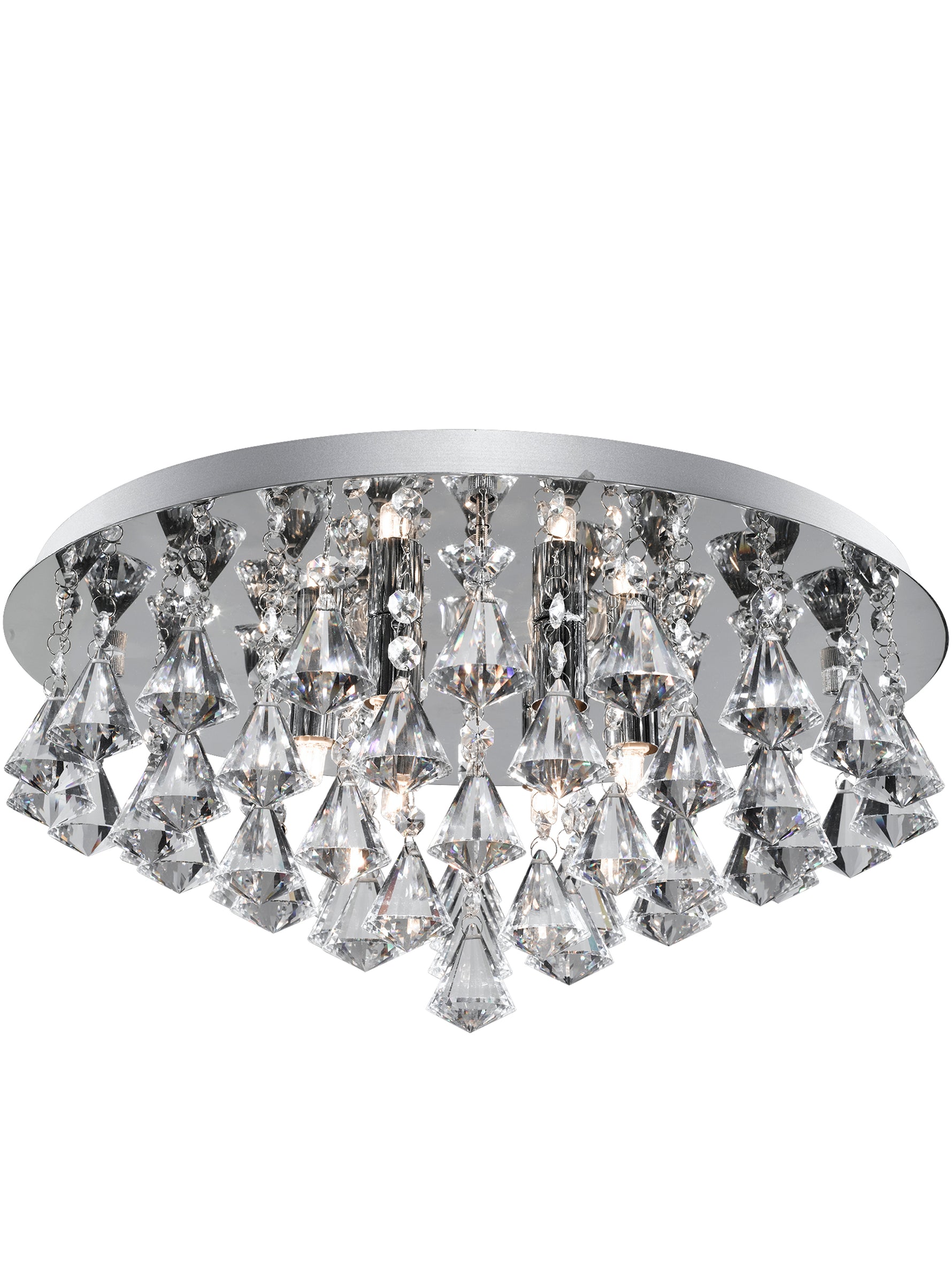 Hanna 6Lt Flush  - Chrome Metal & Clear Crystal