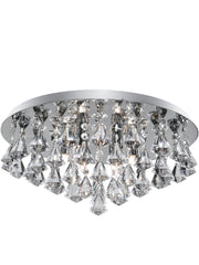 Hanna 6Lt Flush  - Chrome Metal & Clear Crystal