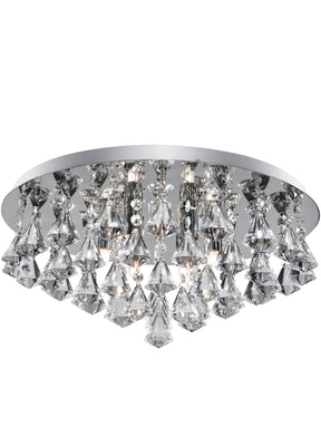 Hanna 6Lt Flush  - Chrome Metal & Clear Crystal