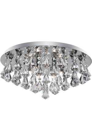 Hanna 6Lt Flush  - Chrome Metal & Clear Crystal